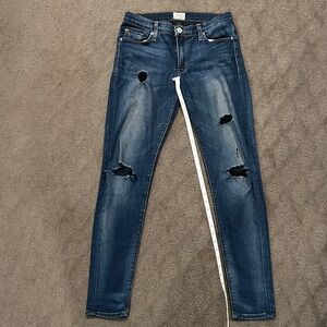 27 Hudson. Distressed Blue Jeans 29”inseam